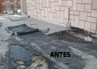 obras antes y después en cubierta autoprotegida