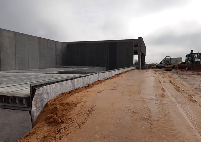 trabajo de impermeabilización de muros en Bodegas Protos en Cubillas